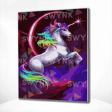 Painting by numbers Colourful Unicorn