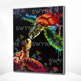 Painting by numbers Colourful Turtles