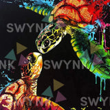 Painting by numbers Colourful Turtles