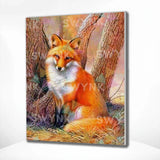 Painting by numbers Fox in Anger