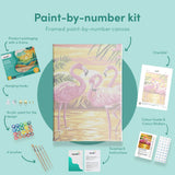 Paint by numbers Flamingoer med solnedgang