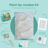 Painting by numbers Happy Dolphins