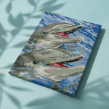 Painting by numbers Happy Dolphins