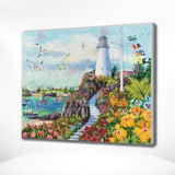 Painting by numbers Lighthouse with birds