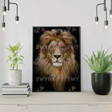 Painting by numbers Lion