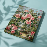 Schilderen op nummer Roze bloemen in een vaas