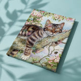 Malowanie po numerach Śpiący kot na drzewie