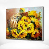 Painting by numbers Sunflowers in a Basket