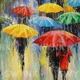 Pintar por números Paraguas Abstracto