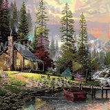 Schilderen op nummer Dennenbomen