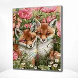 Malowanie po numerach 2 liski