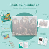 Schilderen op nummer 3 Apen