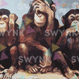 Schilderen op nummer 3 Apen