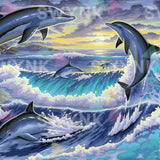 Painting by numbers 6 Dolphins
