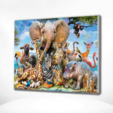 Schilderen op nummer Dierensafari