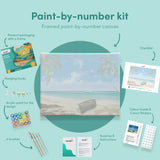 Painting by numbers Beach with Boat and Sea