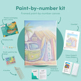 Painting by numbers Beach with Van