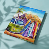 Painting by numbers Beach with Van