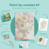 Pintar por números Hermosos Girasoles