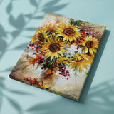 Malowanie po numerach Piękne słoneczniki