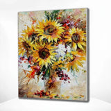 Pintar por números Hermosos Girasoles