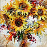 Pintar por números Hermosos Girasoles