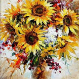 Malowanie po numerach Piękne słoneczniki