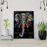 Pintar por números Elefante Negro con Colores