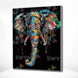 Pintar por números Elefante Negro con Colores