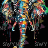 Pintar por números Elefante Negro con Colores