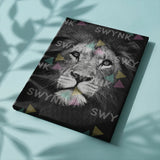 Painting by numbers Black and White Lion Portrait