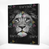 Painting by numbers Black and White Lion Portrait