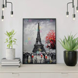 Painting by numbers Black and White Paris with Flowers