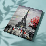 Painting by numbers Black and White Paris with Flowers