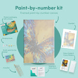 Paint by numbers Blå Sommerfugl