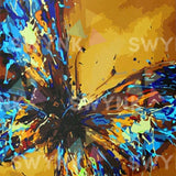 Paint by numbers Blå Sommerfugl