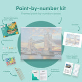 Painting by numbers Bridge of London with Sunset