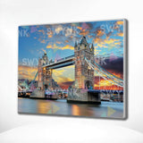 Painting by numbers Bridge of London with Sunset
