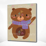 Painting by numbers Brown Bear