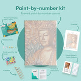 Painting by numbers Buddha Brown