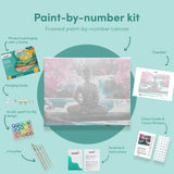 Schilderen op nummer Boeddha Roze Bloemen