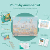 Malen nach Zahlen Bus mit Tieren