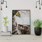 Painting by numbers Cat and a Butterfly