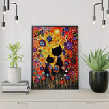 Paint by numbers Kissat ja Kukat