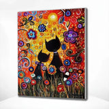 Paint by numbers Kissat ja Kukat