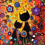 Paint by numbers Kissat ja Kukat