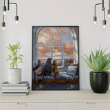 Painting by numbers Cats by the Window