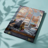 Painting by numbers Cats by the Window