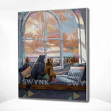 Painting by numbers Cats by the Window