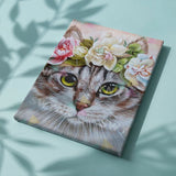 Painting by numbers Cat with Flowers